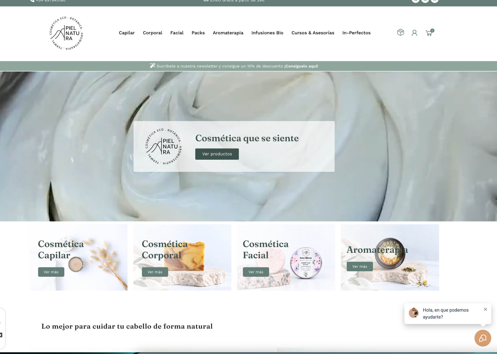 Tienda online Piel Natura creada por Wonka SEO