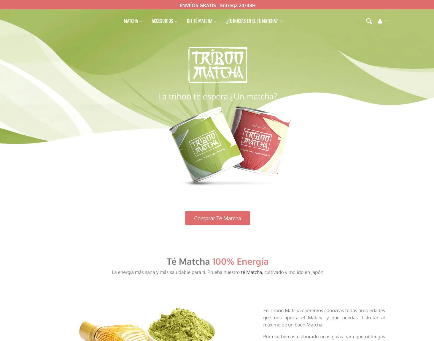 Web de Triboo Matcha